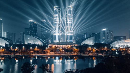 科技感十足 成都高新区中秋诗会无人机 灯光秀点亮夜空